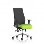 Onyx Ergo Posture Chair With Height Adjustable Arms Without Headrest Bespoke Colour Seat Myrrh Green KCUP0426
