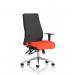 Onyx Ergo Posture Chair With Height Adjustable Arms Without Headrest Bespoke Colour Seat Tabasco Orange KCUP0428