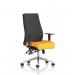 Onyx Ergo Posture Chair With Height Adjustable Arms Without Headrest Bespoke Colour Seat Senna Yellow KCUP0429