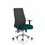 Onyx Ergo Posture Chair With Height Adjustable Arms Without Headrest Bespoke Colour Seat Maringa Teal KCUP0431