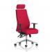 Onyx Ergo Posture Chair With Height Adjustable Arms With Headrest Bespoke Colour Back And Seat Bergamot Cherry KCUP0433