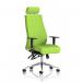 Onyx Ergo Posture Chair With Height Adjustable Arms With Headrest Bespoke Colour Back And Seat Myrrh Green KCUP0434