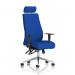 Onyx Ergo Posture Chair With Height Adjustable Arms With Headrest Bespoke Colour Back And Seat Stevia Blue KCUP0435