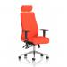 Onyx Ergo Posture Chair With Height Adjustable Arms With Headrest Bespoke Colour Back And Seat Tabasco Orange KCUP0436