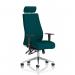 Onyx Ergo Posture Chair With Height Adjustable Arms With Headrest Bespoke Colour Back And Seat Maringa Teal KCUP0439