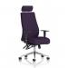 Onyx Ergo Posture Chair With Height Adjustable Arms With Headrest Bespoke Colour Back And Seat Tansy Purple KCUP0440