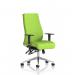 Onyx Ergo Posture Chair With Height Adjustable Arms Without Headrest Bespoke Colour Back And Seat Myrrh Green KCUP0442