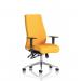 Onyx Ergo Posture Chair With Height Adjustable Arms Without Headrest Bespoke Colour Back And Seat Senna Yellow KCUP0445