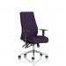 Onyx Ergo Posture Chair With Height Adjustable Arms Without Headrest Bespoke Colour Back And Seat Tansy Purple KCUP0448