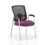 This image features a dynamic visitor in Portland, sitting on a bespoke colour seat in tansy purple. The straight leg design adds stability, while the vibrant hue makes for a modern and eye-catching look. Perfect for any visitor looking to make a stylish statement.