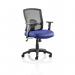 Portland Task Operator Chair Mesh Back With Height Adjustable Arms Bespoke Colour Seat Stevia Blue KCUP0475