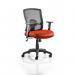 Portland Task Operator Chair Mesh Back With Height Adjustable Arms Bespoke Colour Seat Tabasco Orange KCUP0476