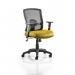 Portland Task Operator Chair Mesh Back With Height Adjustable Arms Bespoke Colour Seat Senna Yellow KCUP0477