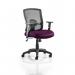 Portland Task Operator Chair Mesh Back With Height Adjustable Arms Bespoke Colour Seat Tansy Purple KCUP0480