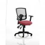 Portland III Mesh Back With Height Adjustable Arms Bespoke Colour Seat Ginseng Chilli KCUP0494