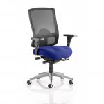 Regent High Mesh Back Ergonomic Task Operator Office Chair With Height Adjustable Arms Bespoke Colour Seat Stevia Blue KCUP0499