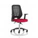 Relay Task Operator Chair Black Back With Folding Arms Bespoke Colour Bergamot Cherry KCUP0505