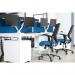 Relay Task Operator Chair Black Back With Folding Arms Bespoke Colour Stevia Blue KCUP0507