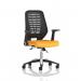 Relay Task Operator Chair Black Back With Folding Arms Bespoke Colour Senna Yellow KCUP0509