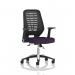 Relay Task Operator Chair Black Back With Folding Arms Bespoke Colour Tansy Purple KCUP0512