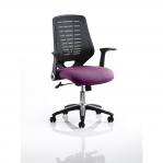 Relay Task Operator Chair Bespoke Colour Black Back Purple KCUP0512