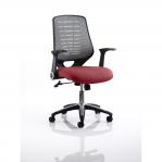 Relay Task Operator Chair Bespoke Colour Silver Back Ginseng Chilli With Folding Arms KCUP0518