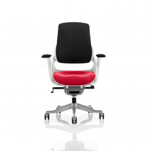 Zure White Shell Black Fabric Back Bespoke Colour Seat Bergamot Cherry