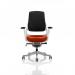 Zure White Shell Black Fabric Back Bespoke Colour Seat Tabasco Orange KCUP0700