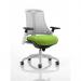 Flex Task Operator Chair White Frame White Back Bespoke Colour Seat Myrrh Green KCUP0730