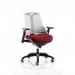 Flex Task Operator Chair Black Frame White Back Bespoke Colour Seat Ginseng Chilli KCUP0766