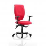 Sierra Executive Chair Black Fabric With Arms In Bergamot Cherry KCUP0776