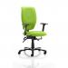 Sierra Executive Chair Black Fabric With Arms In Myrrh Green KCUP0777