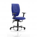 Sierra Executive Chair Black Fabric With Arms In Stevia Blue KCUP0778
