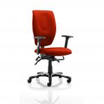 Sierra Executive Chair Black Fabric With Arms In Tabasco Red KCUP0779