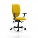Sierra Executive Chair Black Fabric With Arms In Senna Yellow KCUP0780