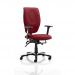 Sierra Executive Chair Black Fabric With Arms In Ginseng Chilli KCUP0781