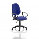 Eclipse Plus I Lever Task Operator Chair Bespoke With Loop Arms In Stevia Blue KCUP0811