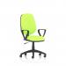 Eclipse Plus I Lever Task Operator Chair With Loop Arms Bespoke Colour Back And Seat Myrrh Green KCUP0812