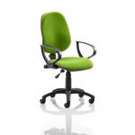 Eclipse I Lever Task Operator Chair Bespoke With Loop Arms In Lime KCUP0812