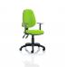 Eclipse II Lever Task Operator Chair Bespoke With Height Adjustable Arms In Lime KCUP0826