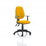 Eclipse II Lever Task Operator Chair Bespoke With Height Adjustable Arms In Yellow KCUP0827