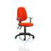 Eclipse II Lever Task Operator Chair Bespoke With Height Adjustable Arms In Orange KCUP0831