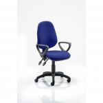 Eclipse Plus II Lever Task Operator Chair Bespoke With Loop Arms In Stevia Blue KCUP0833