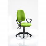 Eclipse II Lever Task Operator Chair Bespoke With Loop Arms In Lime KCUP0834