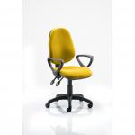Eclipse Plus II Lever Task Operator Chair Bespoke With Loop Arms In Senna Yellow KCUP0835