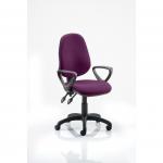 Eclipse Plus II Lever Task Operator Chair Bespoke With Loop Arms In Tansy Purple KCUP0836