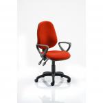 Eclipse II Lever Task Operator Chair Bespoke With Loop Arms In Orange KCUP0839