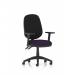 Eclipse Plus II Lever Task Operator Chair With Height Adjustable Arms Bespoke Colour Seat Tansy Purple KCUP0844