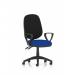 Eclipse Plus II Lever Task Operator Chair With Loop Arms Bespoke Colour Seat Stevia Blue KCUP0849