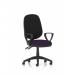 Eclipse Plus II Lever Task Operator Chair With Loop Arms Bespoke Colour Seat Tansy Purple KCUP0852